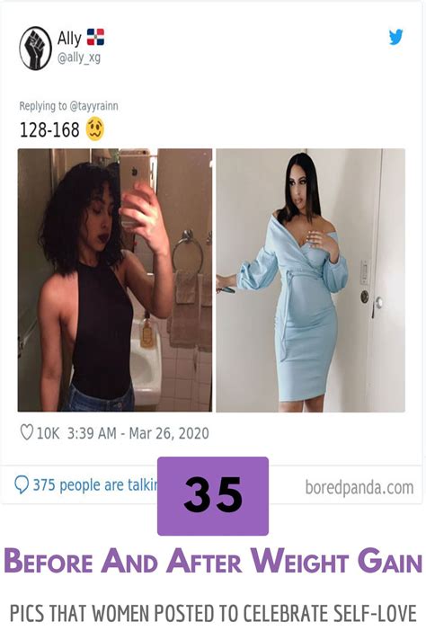 35 Before And After Weight Gain Pics That Women Posted To.